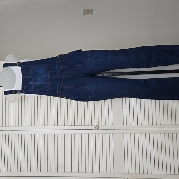 JustFab Denim Overalls - Picture 1 of 13
